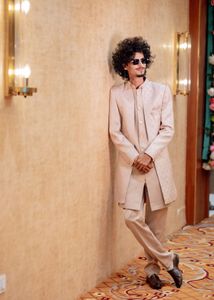 Elegant Beige Sherwani Set