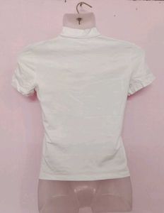 SHEIN Women's O-ring Zip Up Top/Tshirt