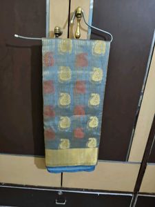 Elegant Blue Banarasi Silk Saree