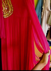 Pink Embellished Maxi Dress