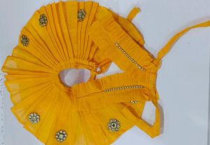2 New Laddu Gopal Pink And Yellow Dress