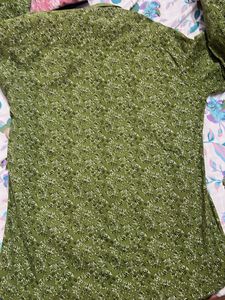 Men's Green Floral Print Shirt