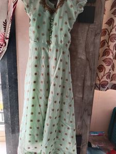 Embroidered Net Dupatta