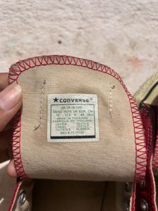 converse all star red canvas shoes