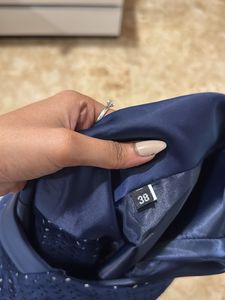 Navy Blue Jacquard Vest