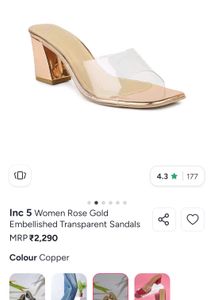 Stylish Clear Heeled Sandals