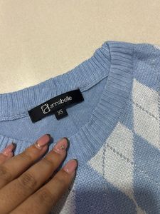 Light Blue Argyle Sweater