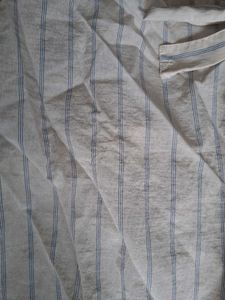 Striped Button-Up Shirt with Tie Detail