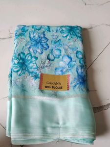 Beautiful Floral Saree with Blouse