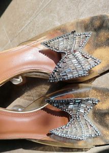 Sparkling Bow Embellished Heels