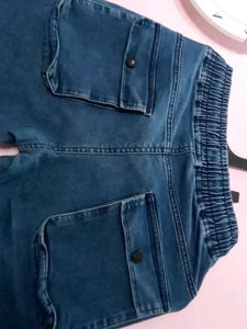 Stylish Blue Cargo Jeans