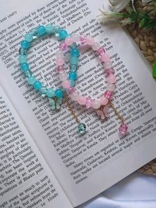 Pastel Butterfly Beaded Bracelets