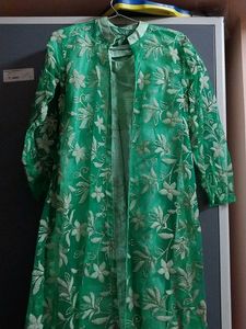 Suit Kurta Pant With Net Work Jacket