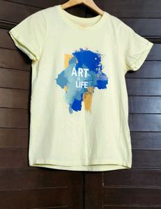 Livesmart Yellow Art is Life Graphic Tshirt