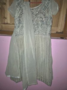 Embroidered Grey sharara