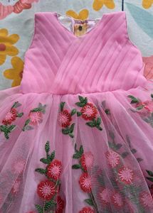 Cute Pink Floral Baby Dress