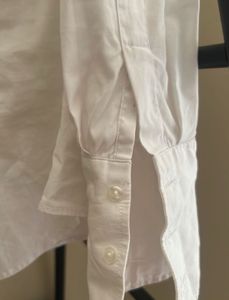 Zara fitted Classic White Button-Up Shirt