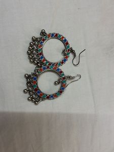 3 oxide Tassel Jhumkas &amp; Bracelet