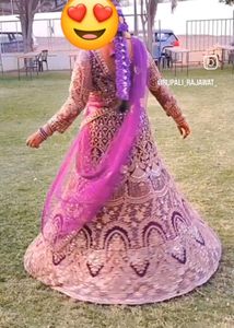 Royal Purple Designer Lehenga with fully handwork