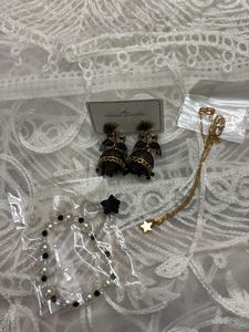 Black Lace &amp; Fur Bow Hair Clip
