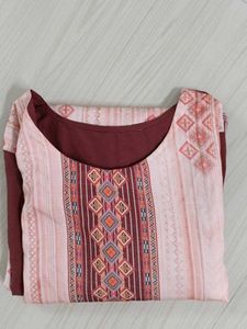 Elegant Printed Brown Kurta for Women