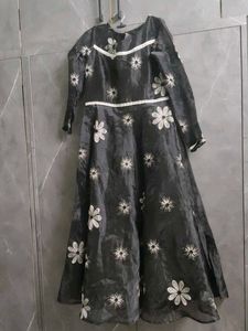 Elegant Black Floral Gown