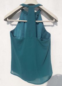 H&amp;M Teal Sheer Midi Dress