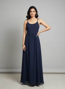 Elegant Navy Maxi Dress