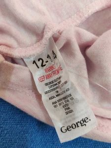 george Pink Lace Trim Camisole
