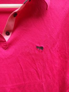 Vintage PATLong Sleeve Pink Polo Shirt