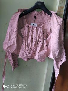 Crop Top With Shrug New Set
