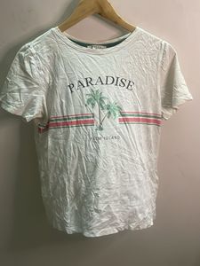 White Paradise Palm Island T-Shirt