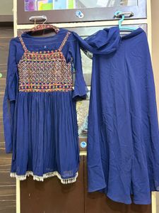 Embroidered Kurta Palazzo Set