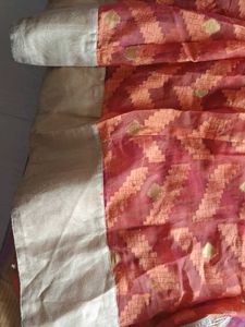 Designer Orange &amp; Pink Gown