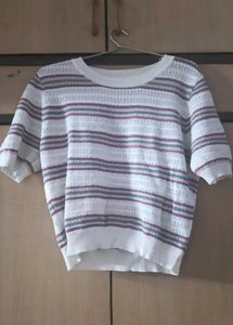 Striped Knit crochet Top🌈