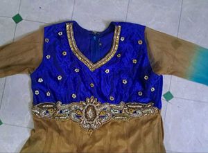 Beautiful Blue Ombre Anarkali