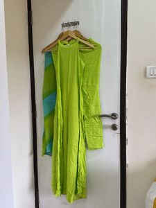 Vibrant Lime Green Kurta Set