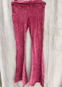 I. Pink Tie-Dye Flared Pants