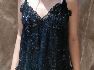 Sparkling Sequin Cami Top with adjustable slips