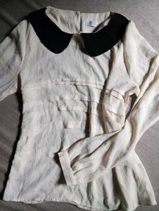 Vintage Style Blouse with Peter Pan Collar