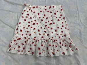 floral wrap ditsy skirt