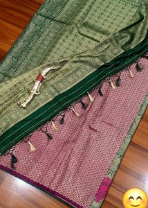 Elegant Green Silk Saree