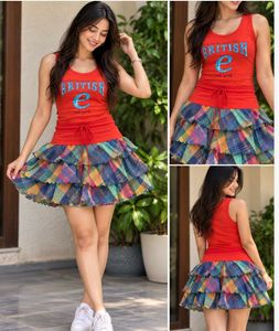 Boho checkered Tiered Mini Skirt