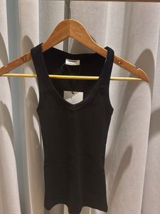Bershka Cute Black Ribbed Tank Top – XS brand new