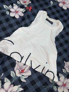 White Calvin Klein Graphic T-Shirt