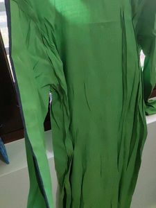 Lime Green Embroidered Kurta
