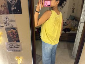Yellow Crochet Tank Top