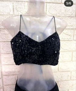 Stunning Black Sequin Lehenga Choli