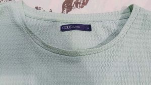 Light Blue Textured Long Sleeve Top