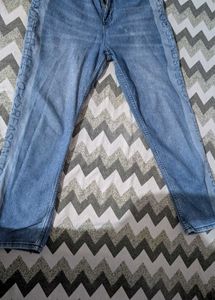 Blue Jeans with Side Print